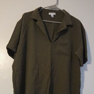 Calvin Klein Khaki Textured Shirt